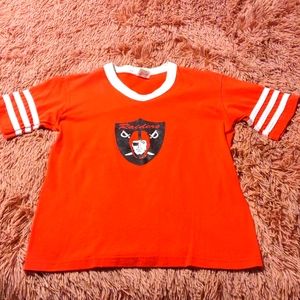 Vintage raiders Tshirt three stripes red